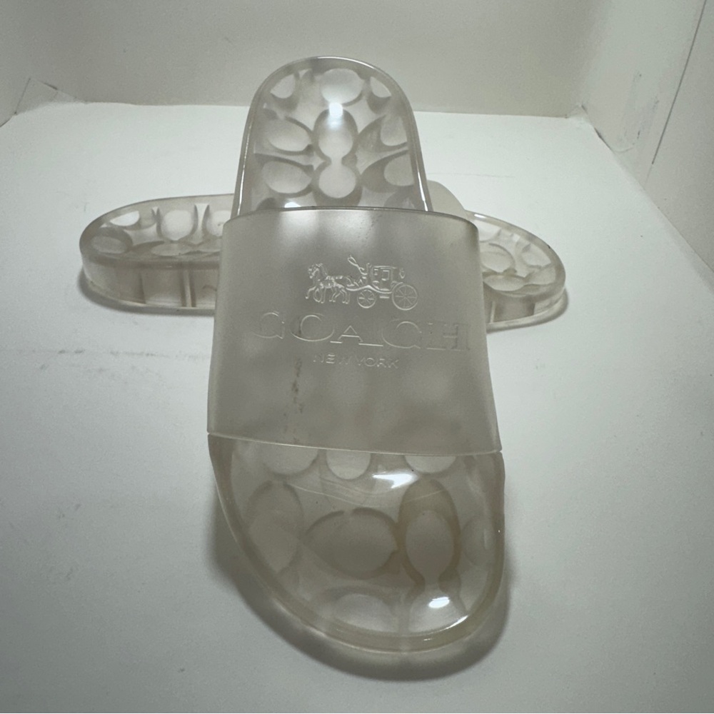 Coach Transparent Slide Sandals